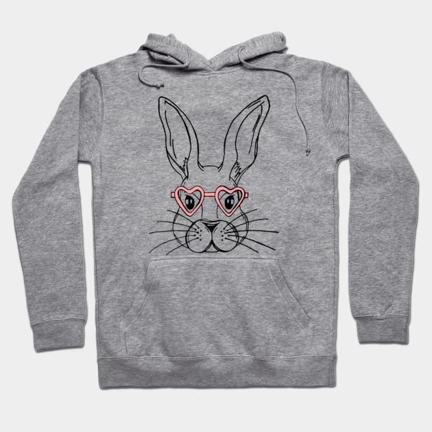 Cute Easter Bunny Rabbit Hoodie by Downtown Rose